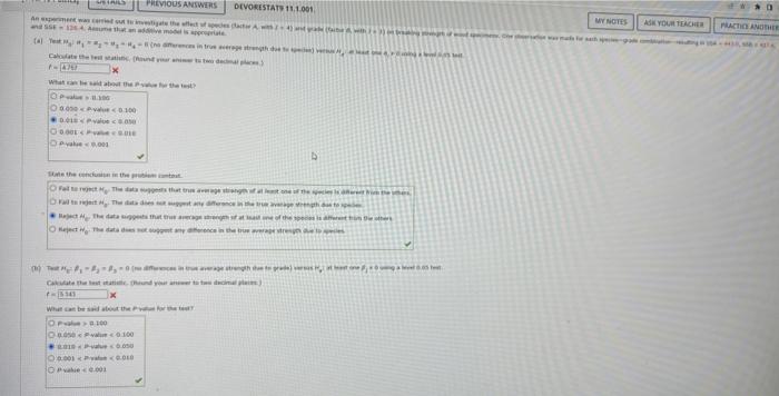 Solved C.An experiment was carried out to investigate the | Chegg.com