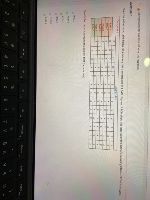 Solved Question 3 Given the address map table below for a | Chegg.com