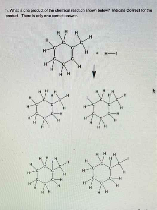 Solved e. What is the product of the chemical reaction shown | Chegg.com