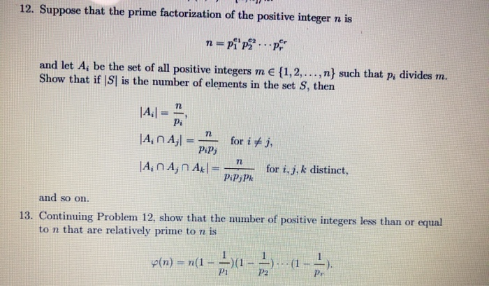 Solved 12. Suppose that the prime factorization of the | Chegg.com