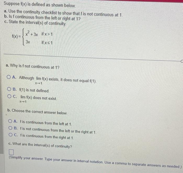 [solved] Suppose F X Is Defined As Shown Below A