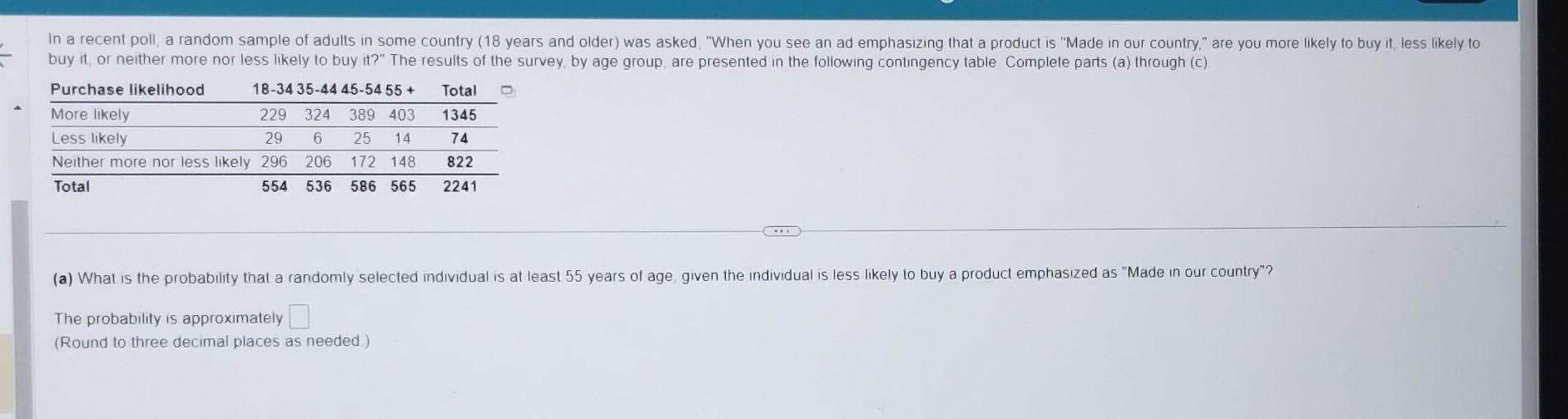 Solved (a) What is the probability that a randomly selected | Chegg.com
