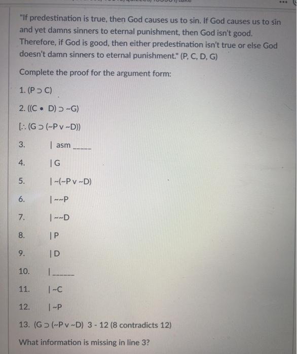 Solved If Predestination Is True Then God Causes Us To Chegg Com