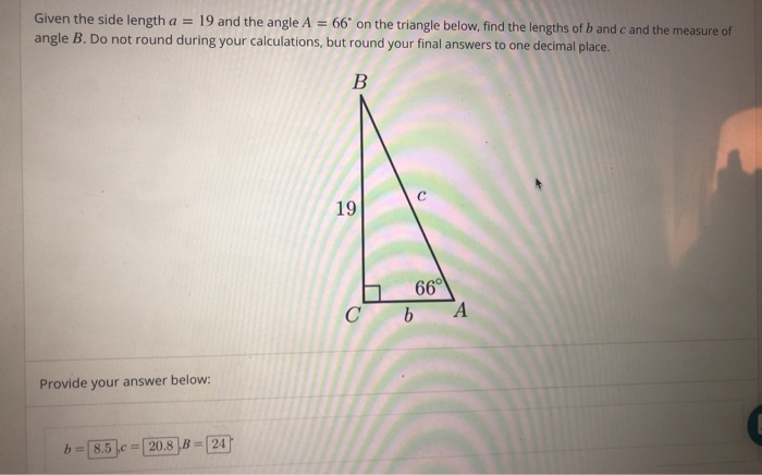 Solved Given the triangle below, find the angle e. 10 Give | Chegg.com