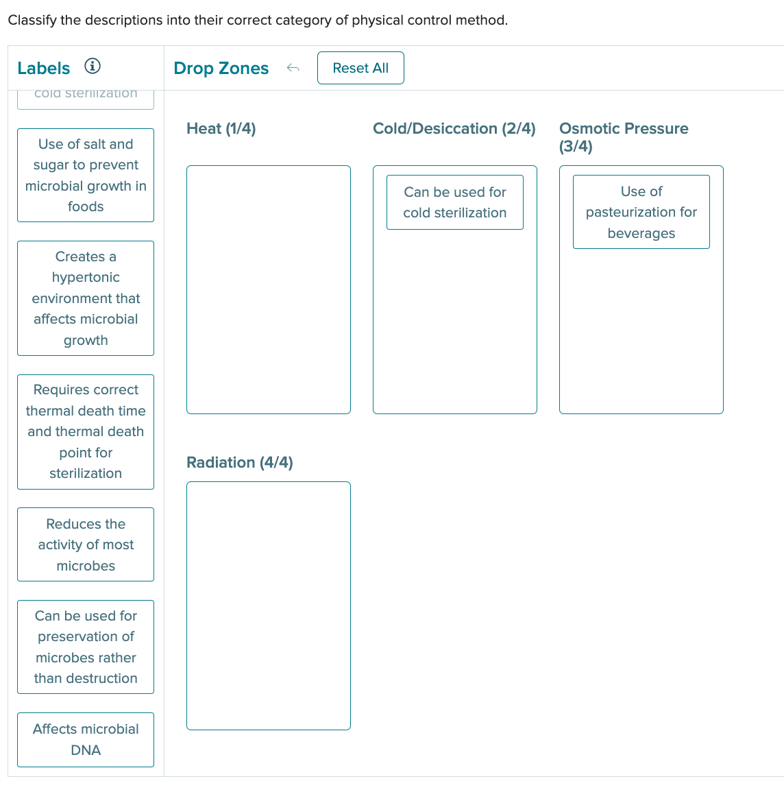 Solved Classify the descriptions into their correct category | Chegg.com