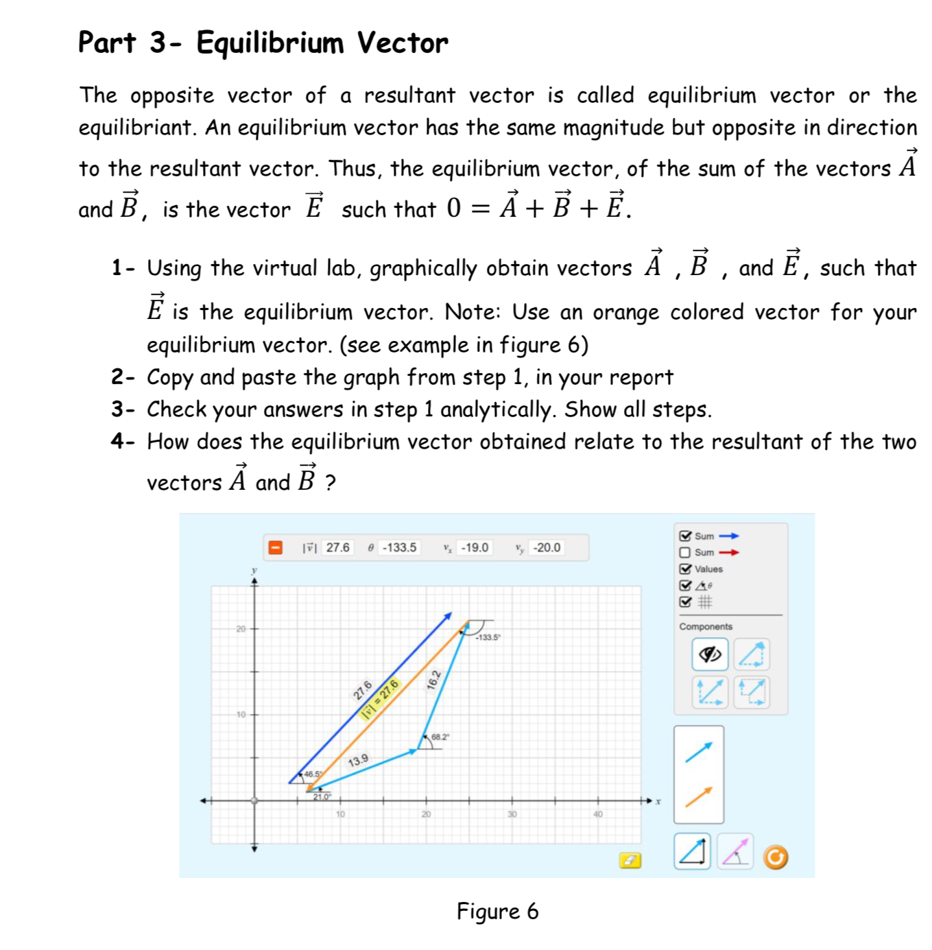 Vector Equilibrium Problem Solved *need help with this asap please*Part 3- Equilibrium | Chegg.com