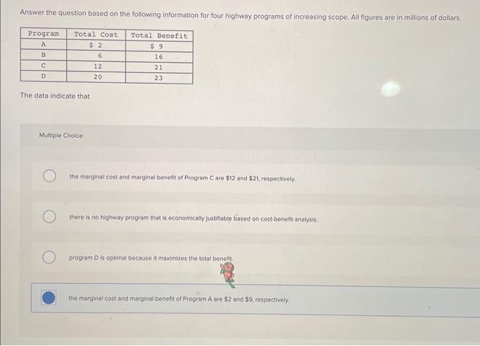 Solved Answer The Question Based On The Following | Chegg.com