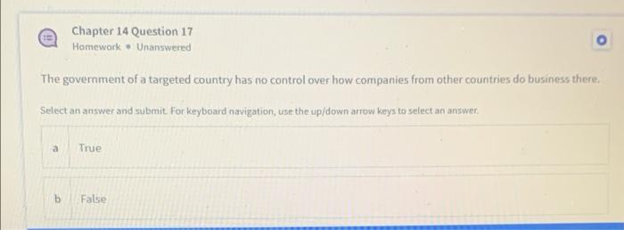 Solved Chapter 14 Question 17 Homework. Unanswered The | Chegg.com