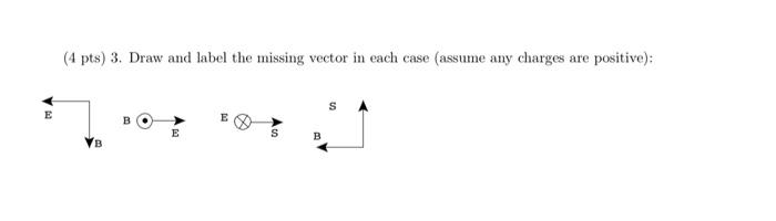 Solved (4 pts) 3. Draw and label the missing vector in each | Chegg.com