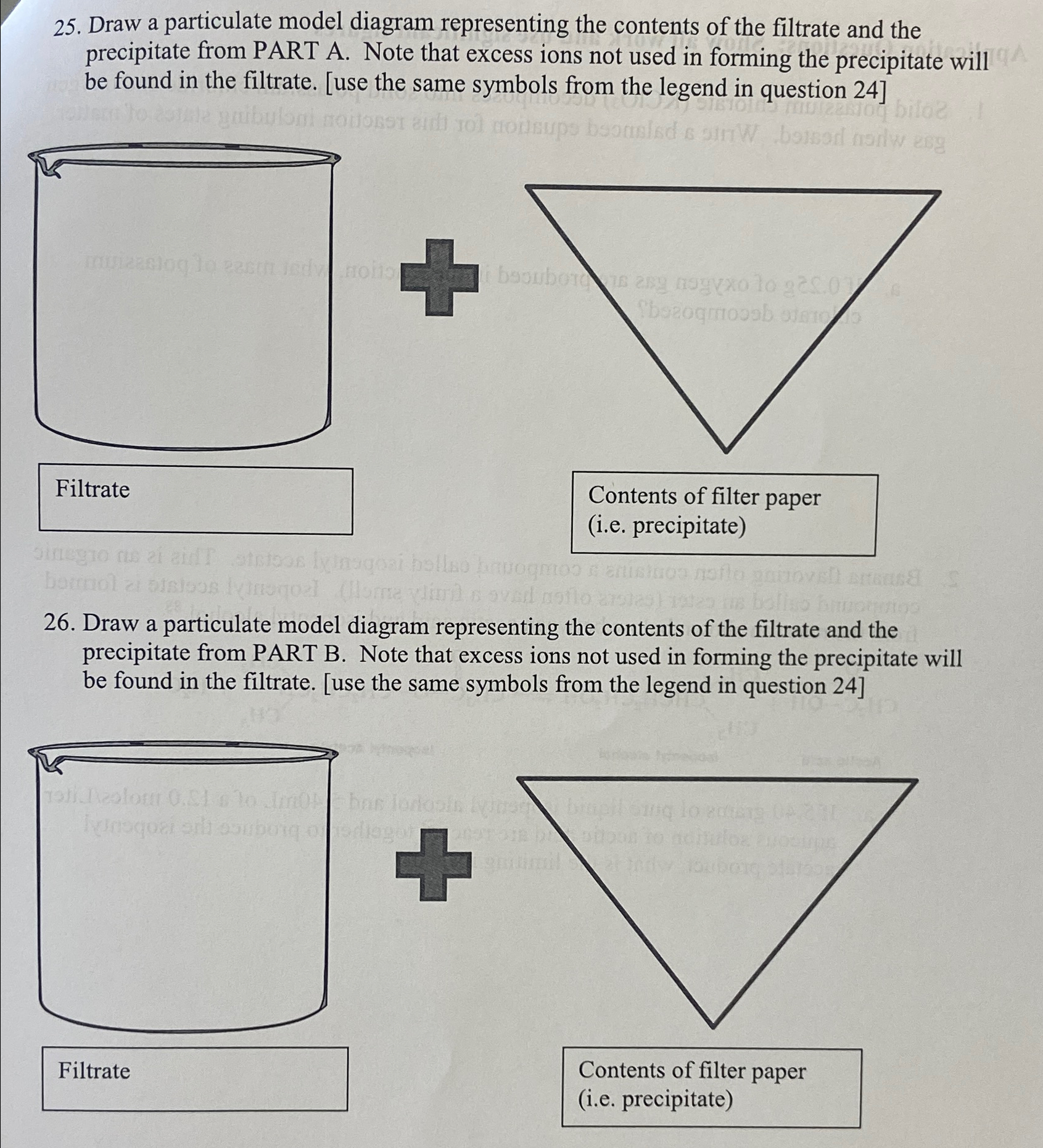 Draw a particulate model diagram representing the | Chegg.com