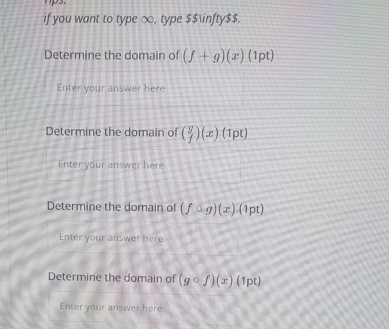 if you want to type ∞, type $ infty $. Determine the | Chegg.com