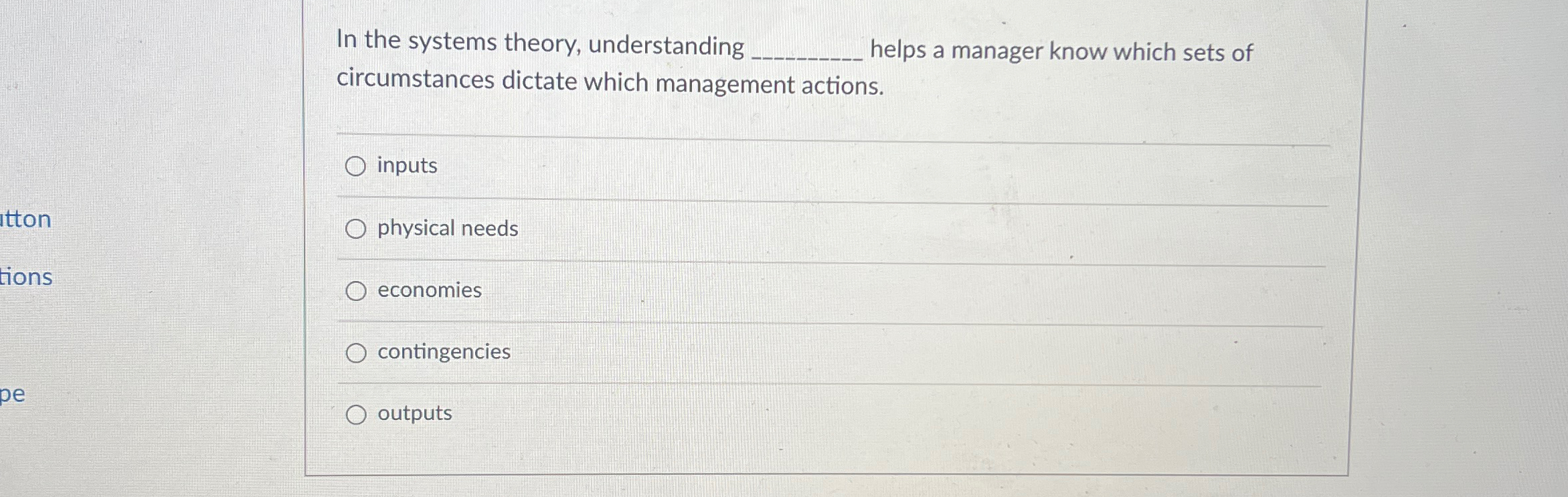 Solved In the systems theory, understanding q, ﻿helps a | Chegg.com