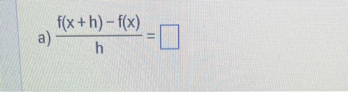 Solved (a) Find A Simplified Form Of The Difference Quotient | Chegg.com