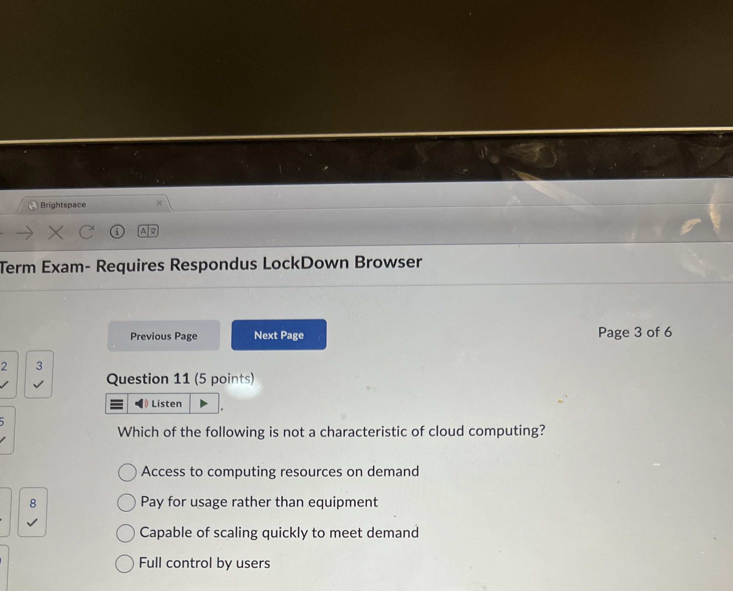 Solved Question 11 (5 ﻿points)Which of the following is not | Chegg.com