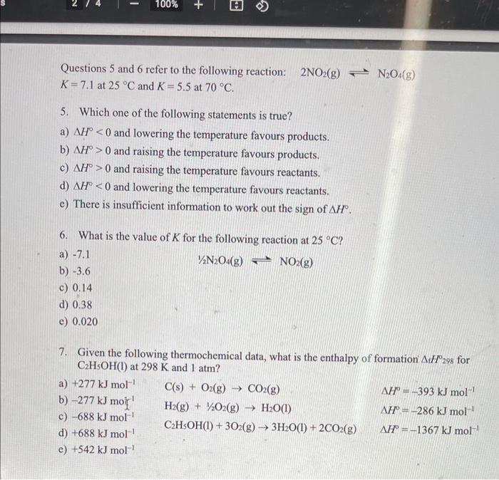 Solved 9. Samples Of A (2.0 Mol) And B (3.0 Mol) Are Placed | Chegg.com