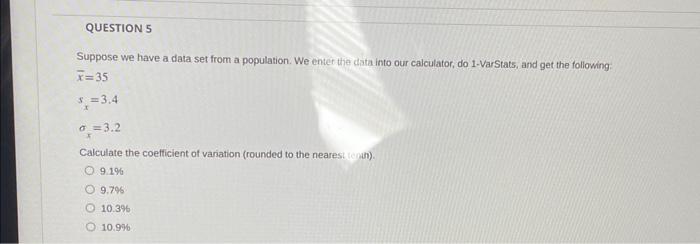Solved Suppose we have a data set from a population. We | Chegg.com