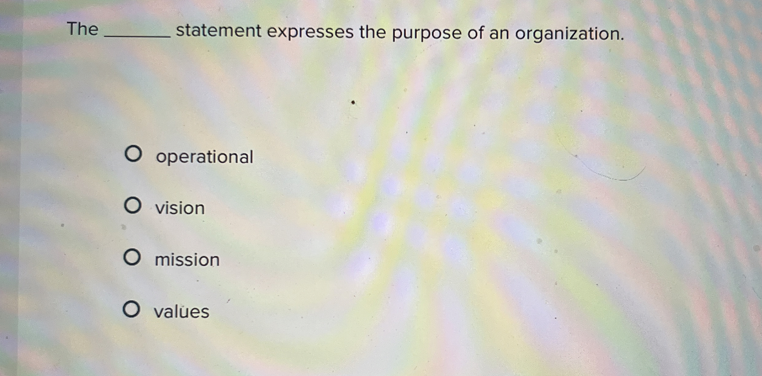 Solved Thestatement expresses the purpose of an | Chegg.com