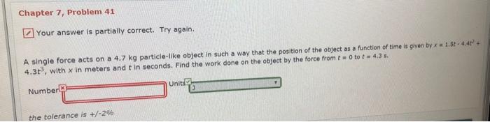 Solved Chapter 7, Problem 41 Your answer is partially | Chegg.com