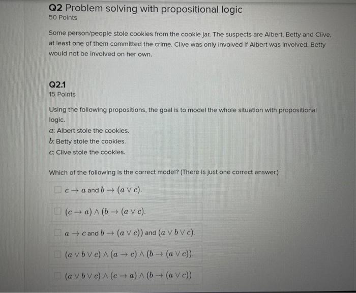 problem solving propositional reasoning