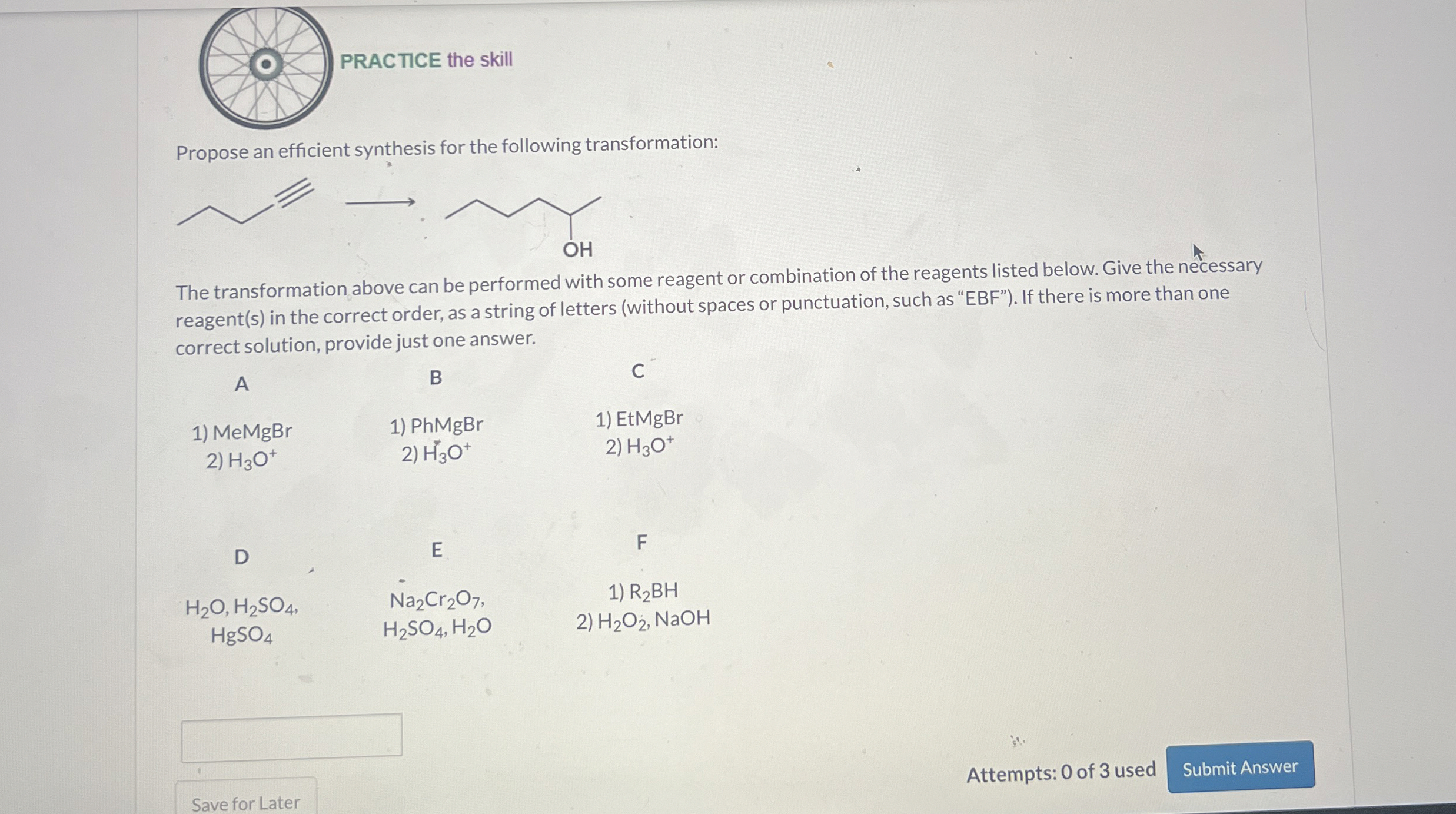 Solved Propose an efficient synthesis for the following | Chegg.com