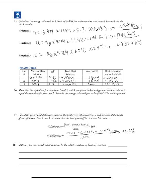 3 12 Hess S Law In This Experiment You Will Measure Chegg 