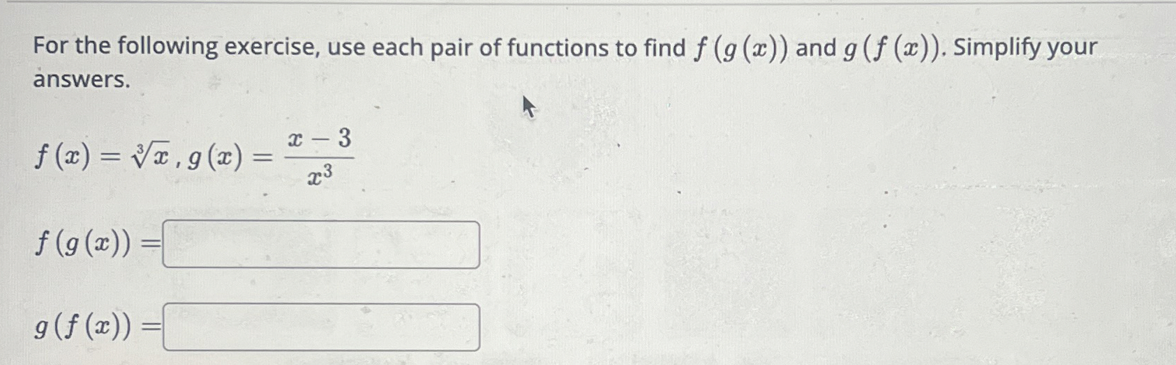 Solved For the following exercise, use each pair of | Chegg.com