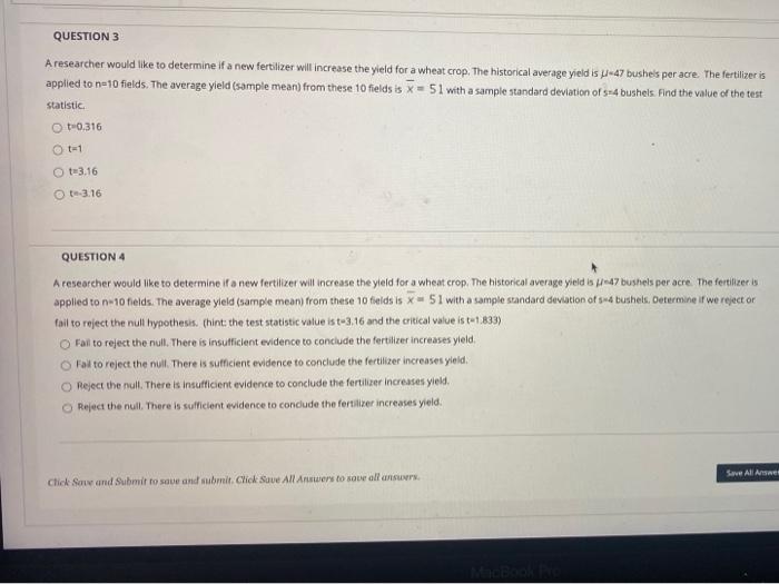 Solved QUESTION 1 A researcher would like to determine if a | Chegg.com