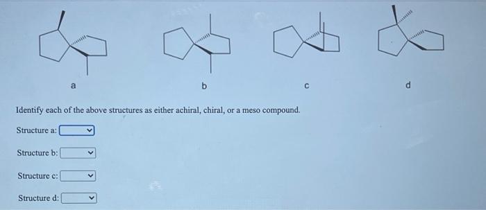 Solved do oo ooo а b Identify each of the above structures | Chegg.com