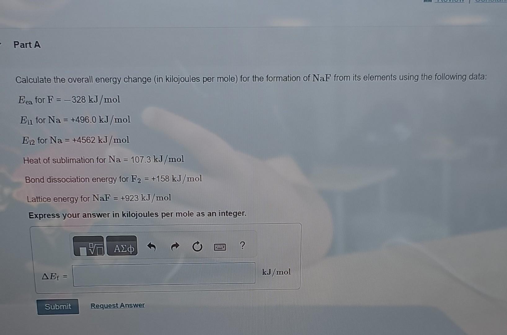 Solved Calculate the overall energy change (in kilojoules