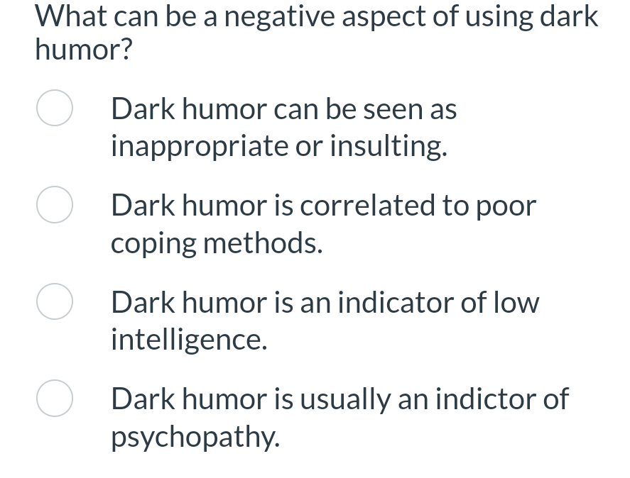 Solved What can be a negative aspect of using dark