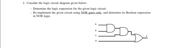 Solved 2. Consider the logic circuit diagram given below: - | Chegg.com