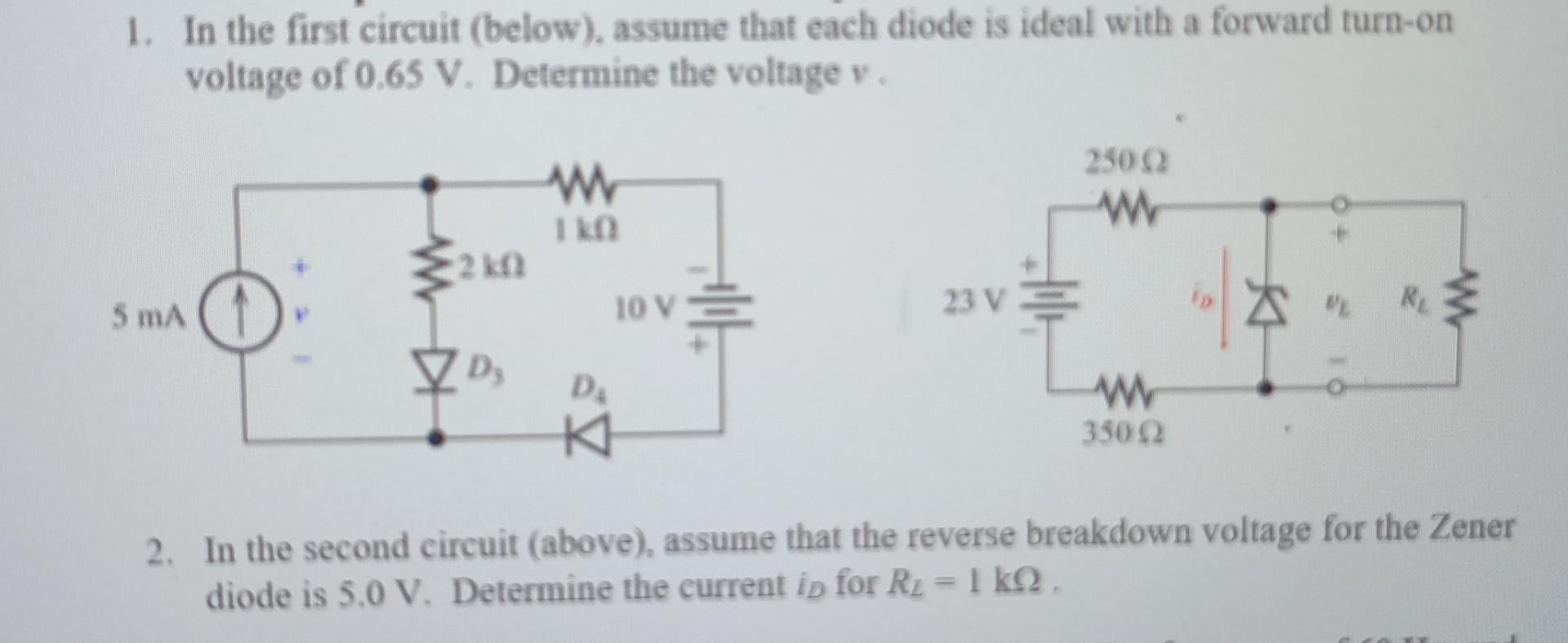 Solved 1. In the first circuit (below), assume that each