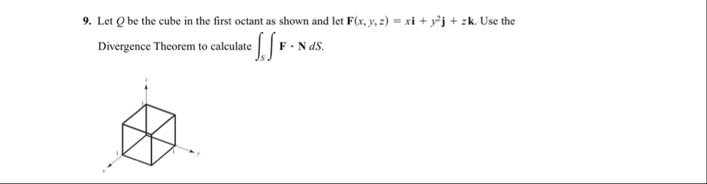 Solved Let Q ﻿be the cube in the first octant as shown and | Chegg.com