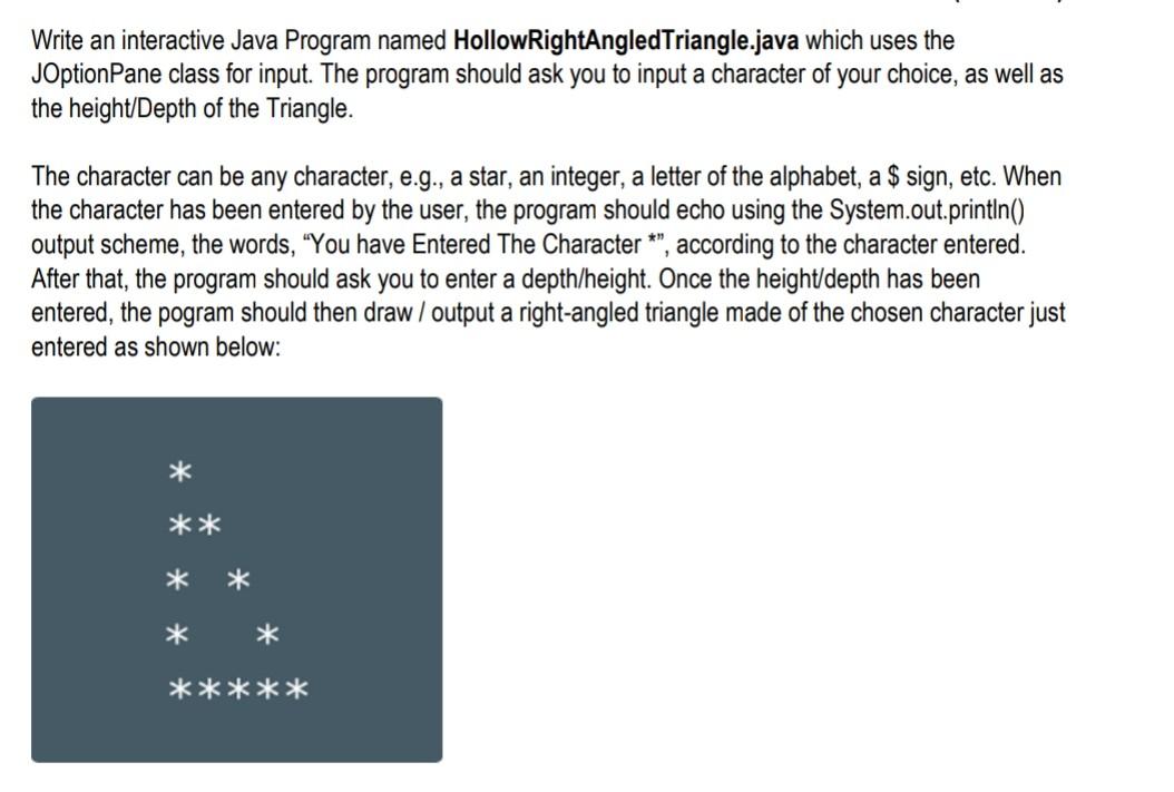 Solved Write an interactive Java Program named | Chegg.com