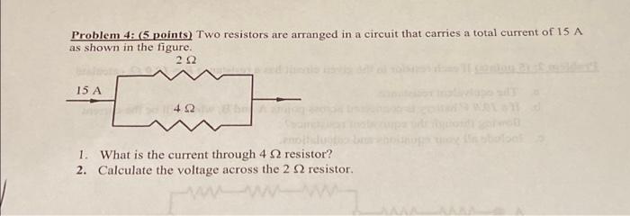 Solved Problem 4: (5 points) Two resistors are arranged in a | Chegg.com