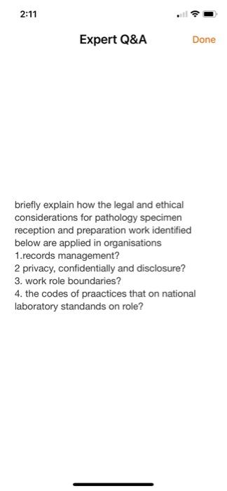 Solved briefly explain how the legal and ethical | Chegg.com