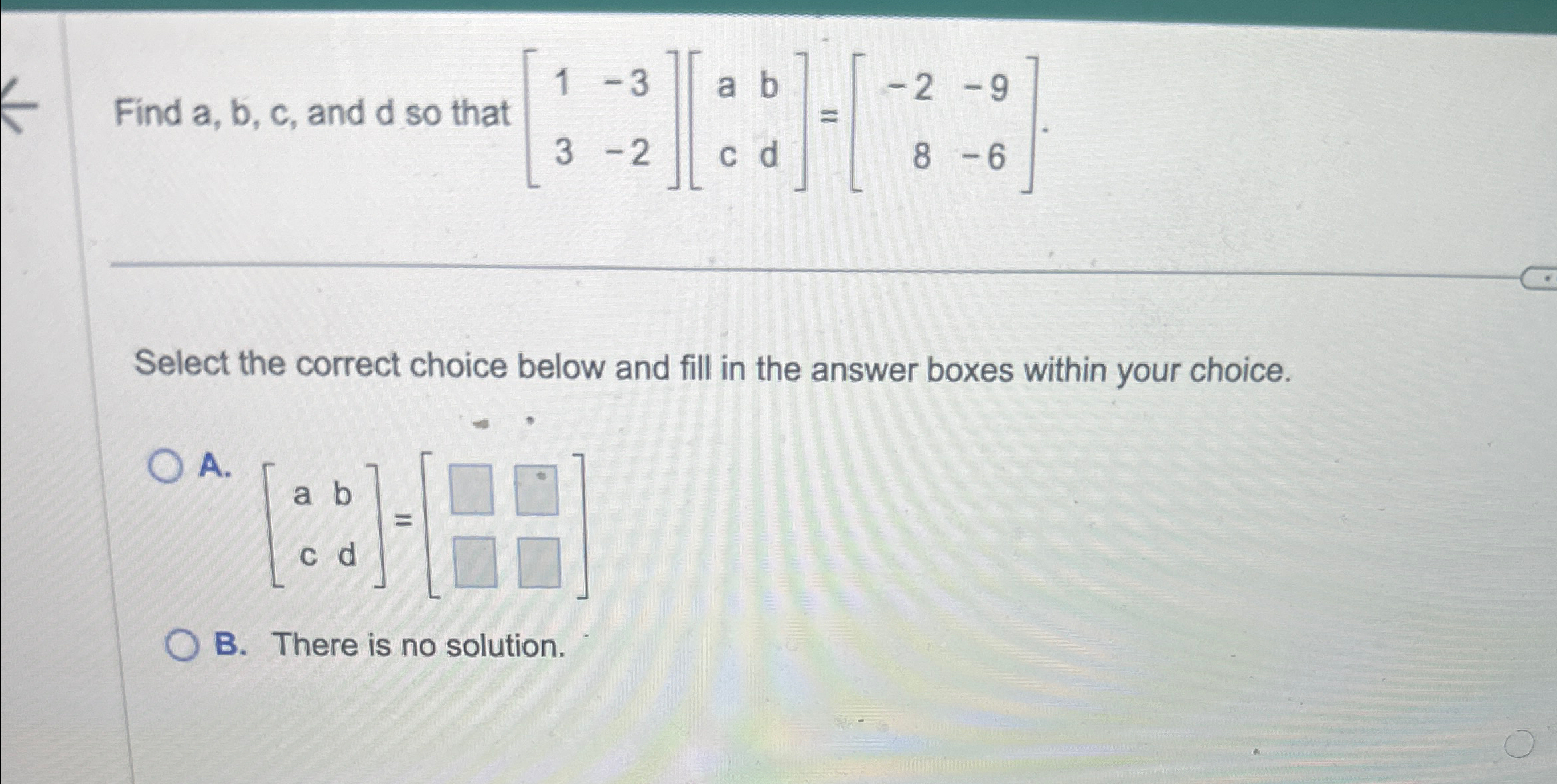Solved Find a,b,c, ﻿and d ﻿so that | Chegg.com