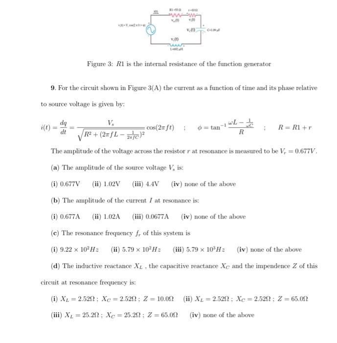 Solved Figure 3:R1 is the internal resistance of the | Chegg.com