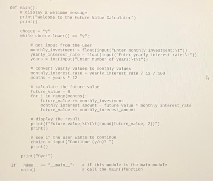 Solved Test Case: Welcome to the Future value Calculator | Chegg.com