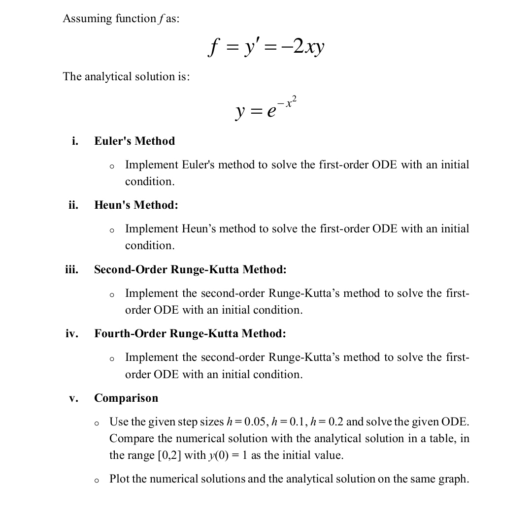  solved assuming function f as write a matlab code for a