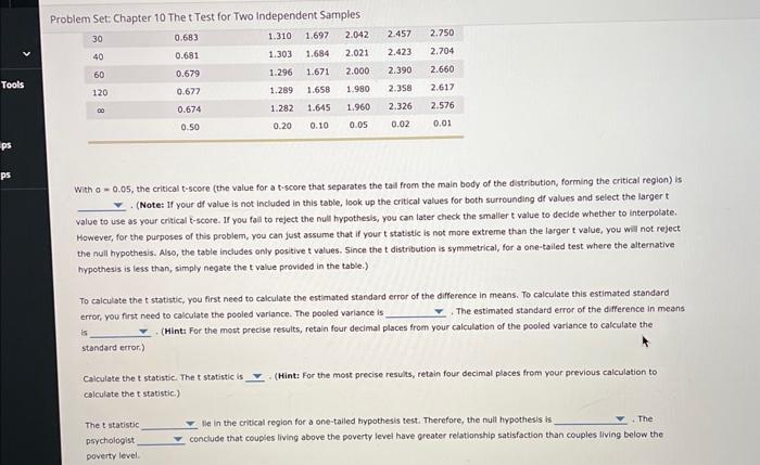 Solved 6. The t test for two independent samples - | Chegg.com