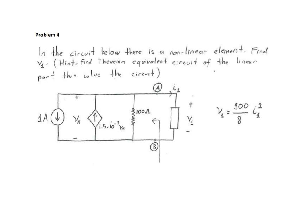 Solved In the circuit below there is a non-linear element. | Chegg.com