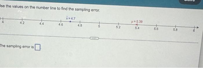 Solved se the values on the number line to find the sampling | Chegg.com