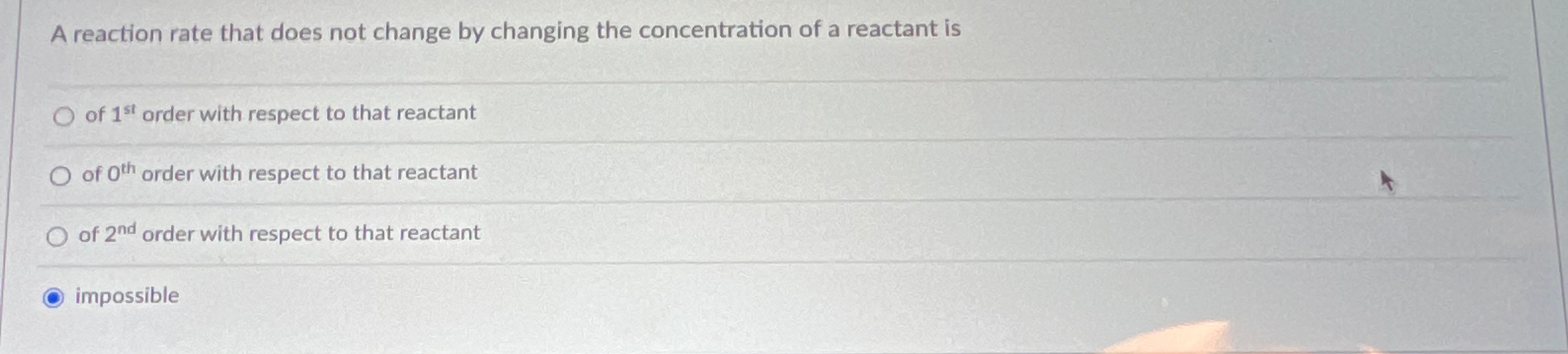 Solved A reaction rate that does not change by changing the | Chegg.com