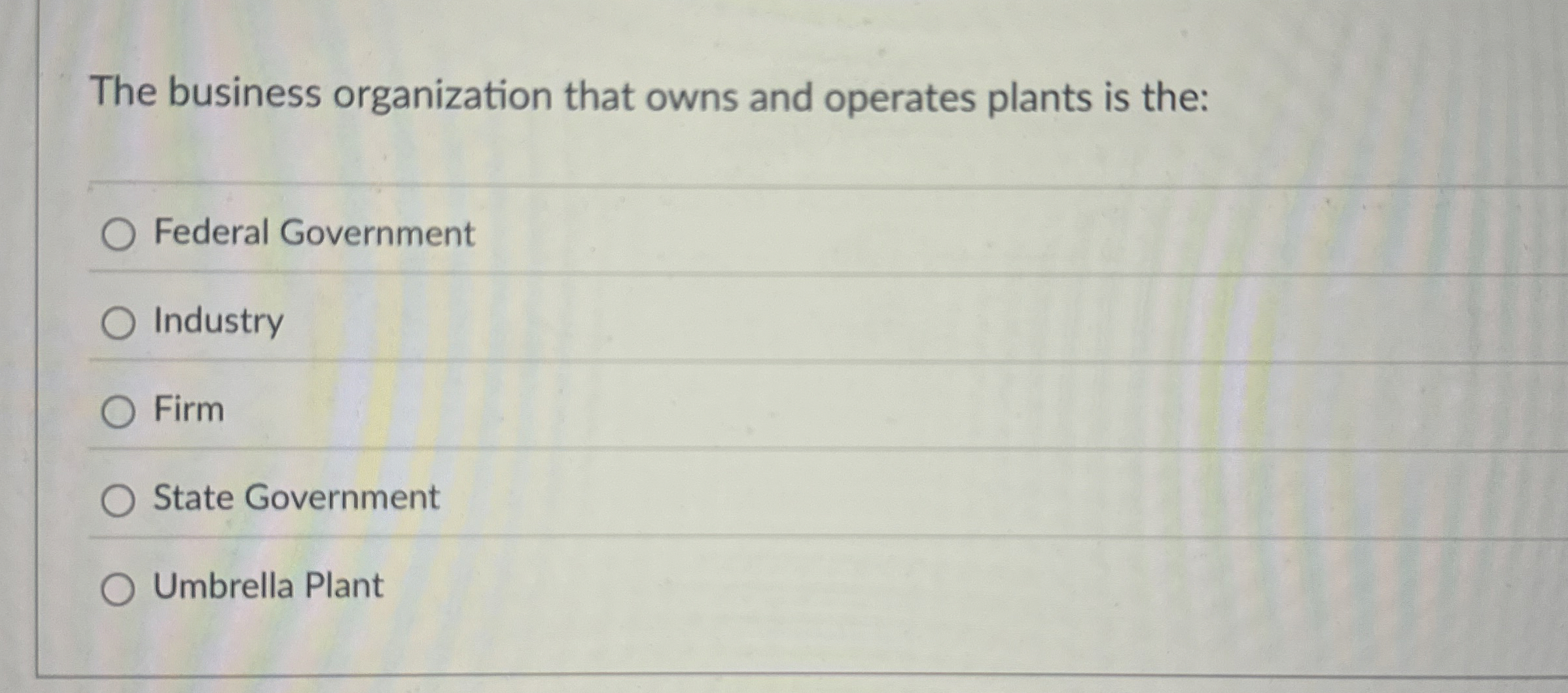 Solved The business organization that owns and operates