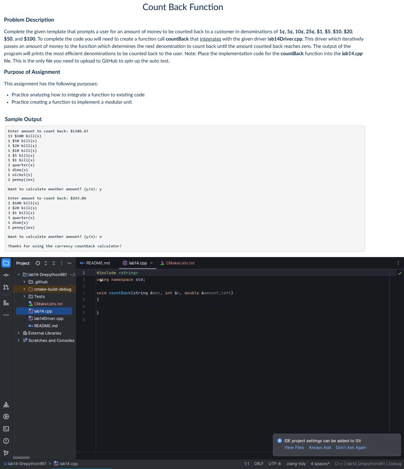 Solved I need help writing this program, we are working with | Chegg.com