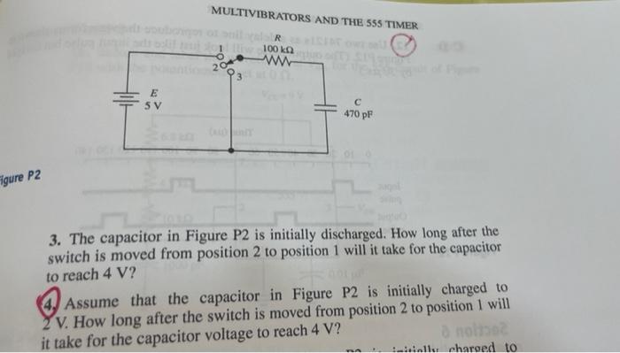 Solved MULTIVIBRATORS AND THE 555 TIMER Cal R 100 Kn W E 5V | Chegg.com