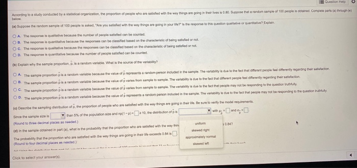 Solved Question Help According to a study conducted by a | Chegg.com