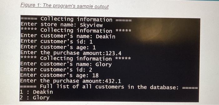 Figure 1: The programs sample output