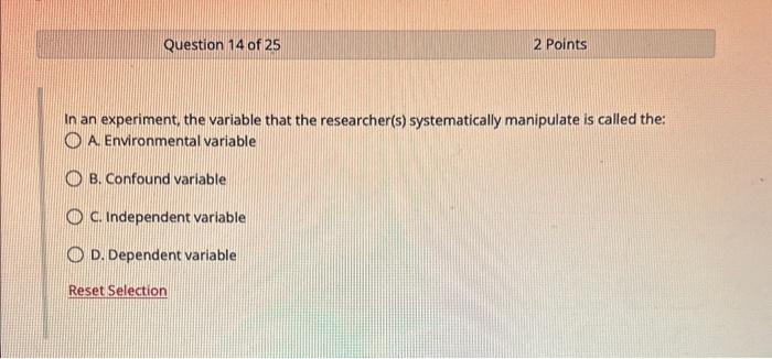 variable in a controlled experiment that is deliberately changed